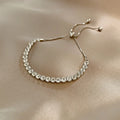 Adjustable Zircon Stainless Steel Bangle