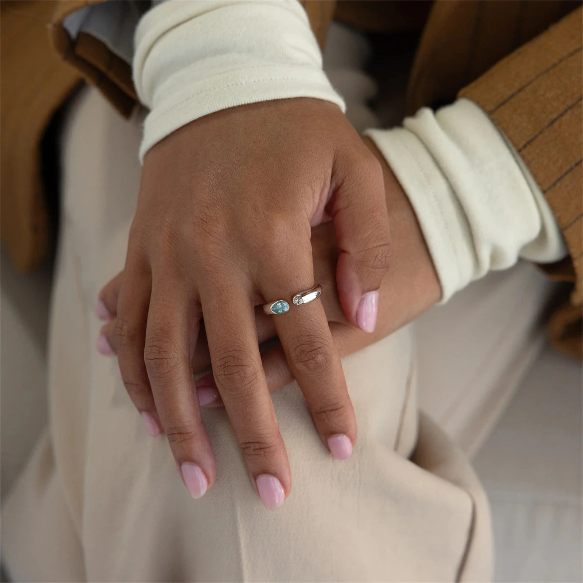 Azurielle Birthstone Ring
