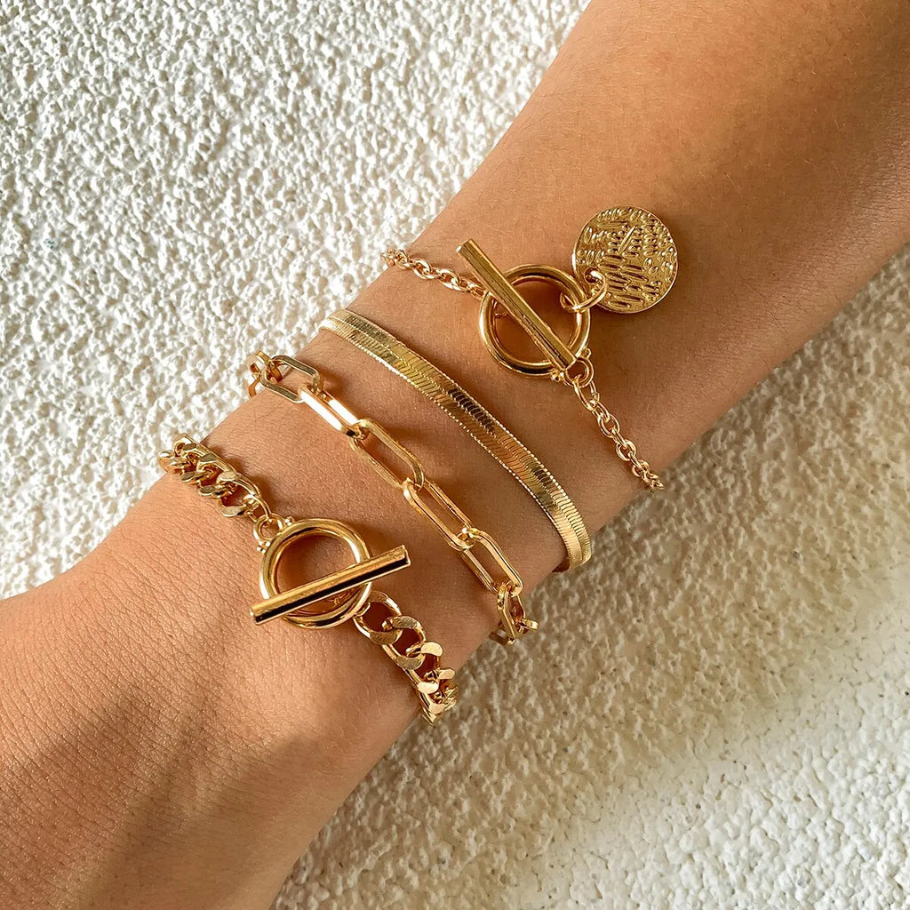 StreetGold Coin Charm Bracelet