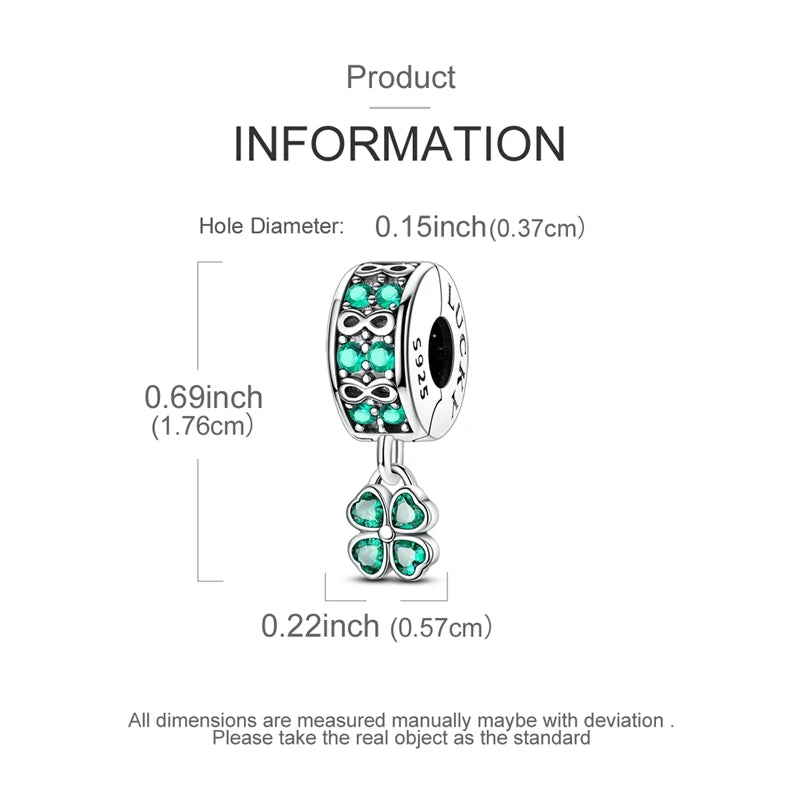Lucky Aura Four-Leaf Clover Bead