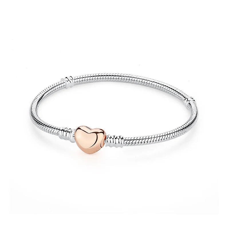 Sterling Love Clip Bracelet