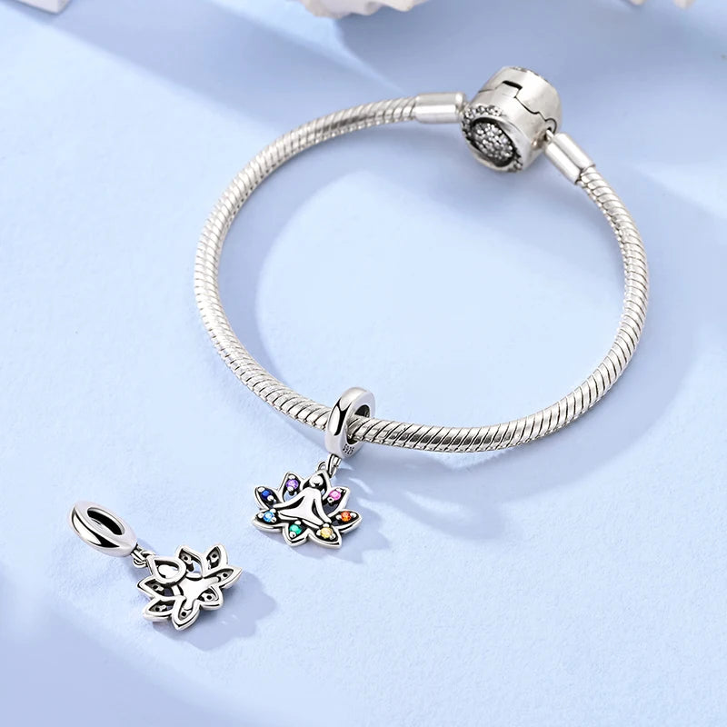 925 Sterling Silver Lotus Serenity Charm