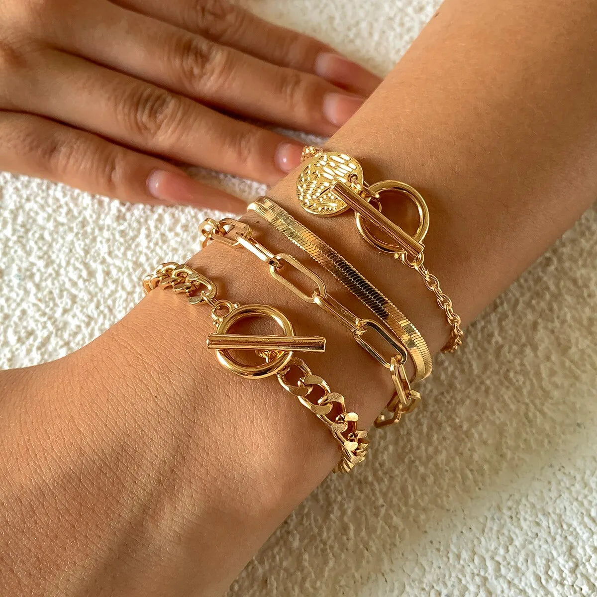 StreetGold Coin Charm Bracelet