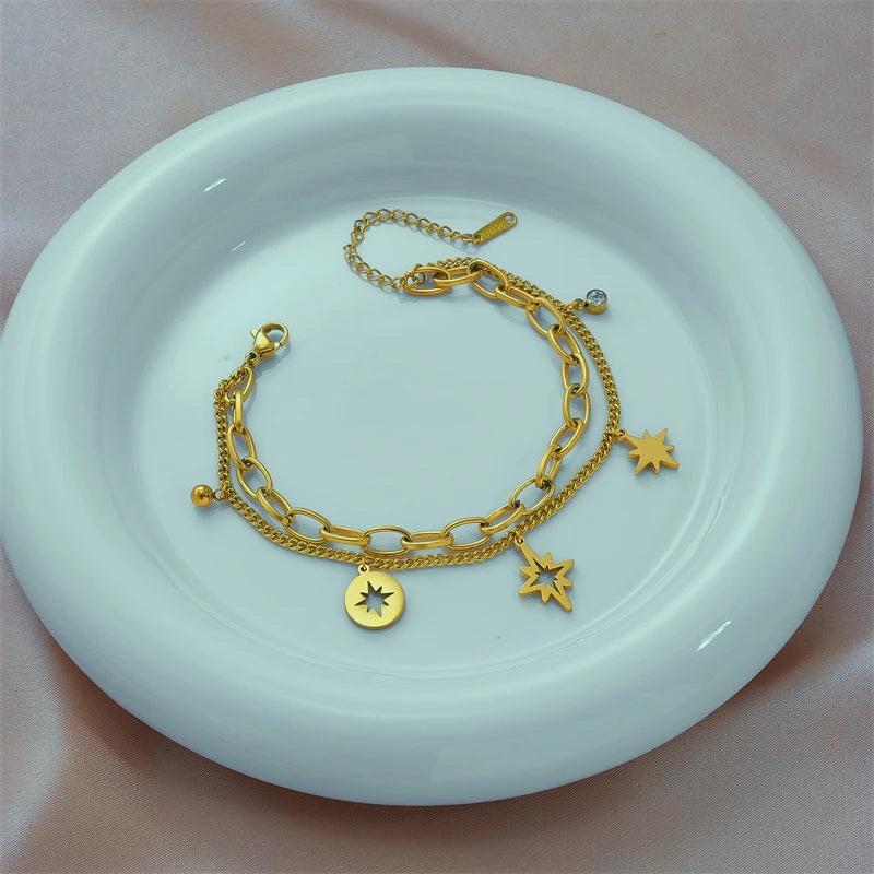 LunaGlow Star Layer Bracelet