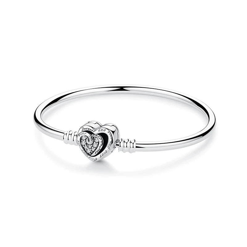 Sterling Love Clip Bracelet