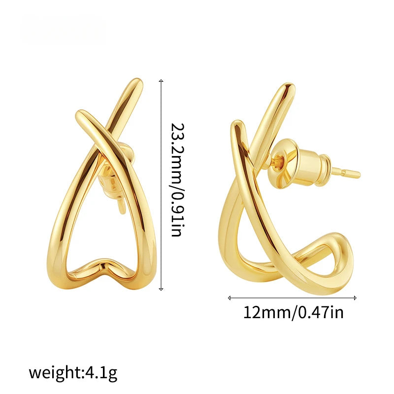 Silver Cross Spark Earrings