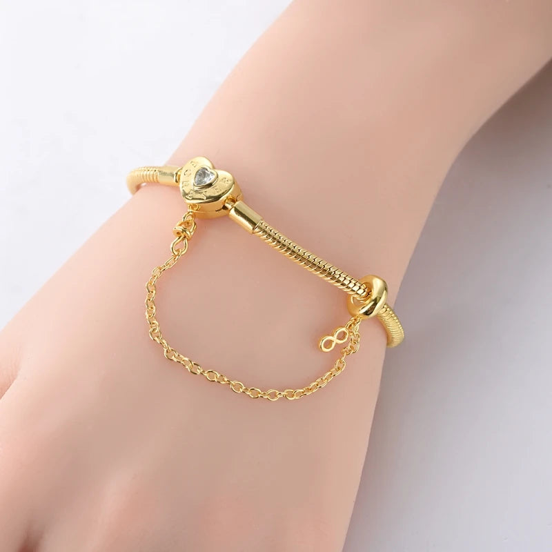 Love Lock Safety Chain Bracelet