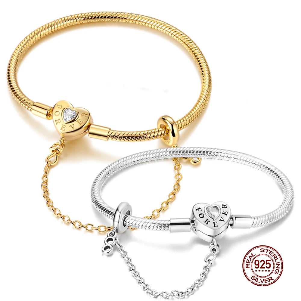 Love Lock Safety Chain Bracelet
