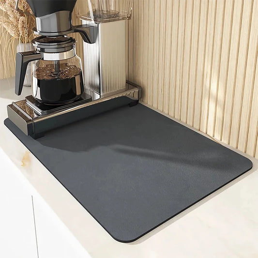 Super Absorbent Anti-Slip Coffee & Drying Mat – Quick Dry, Splash Proof Kitchen & Bathroom Pad for Countertops