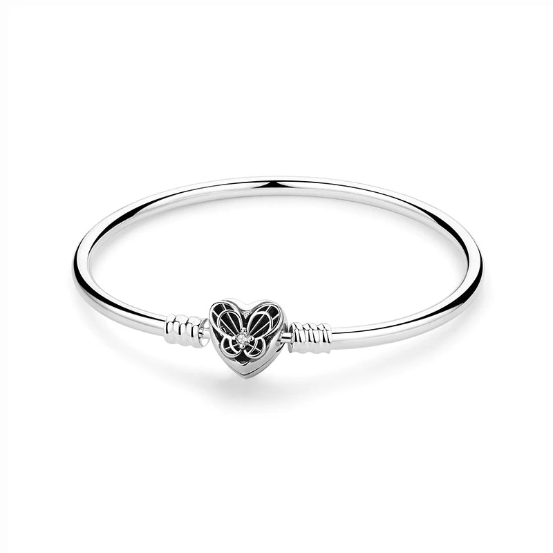 Sterling Love Clip Bracelet