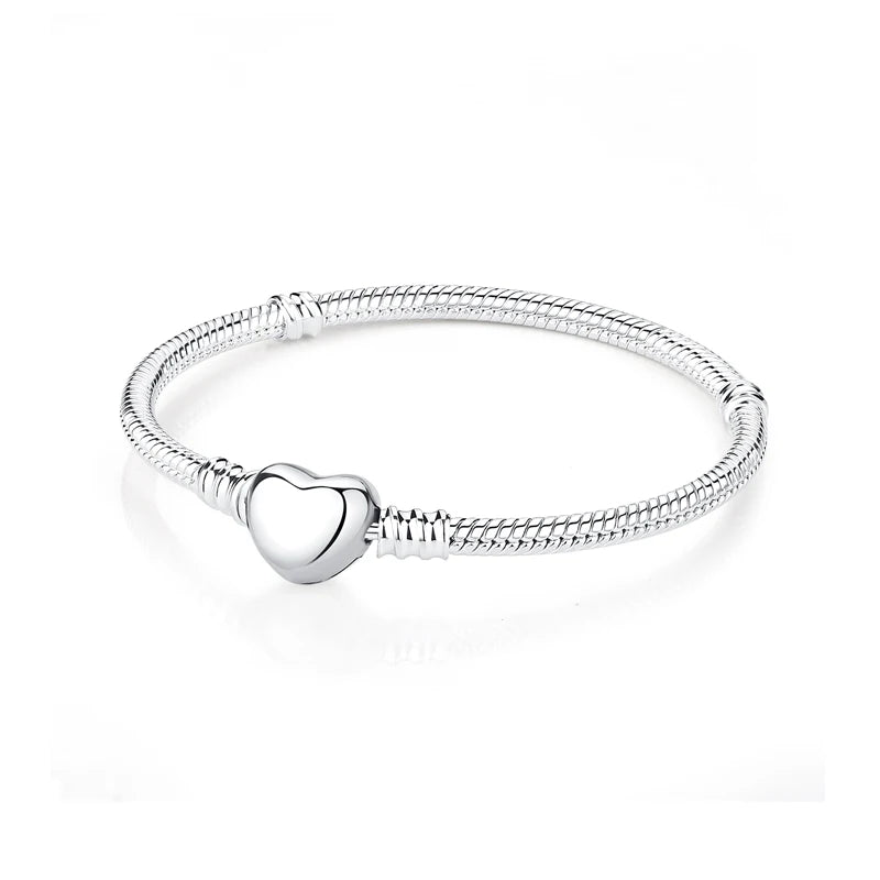 Sterling Love Clip Bracelet