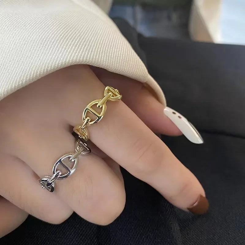 Hollow Link Ring