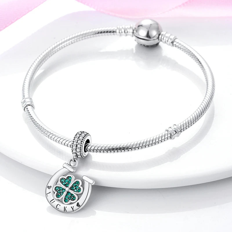 Lucky Aura Four-Leaf Clover Bead