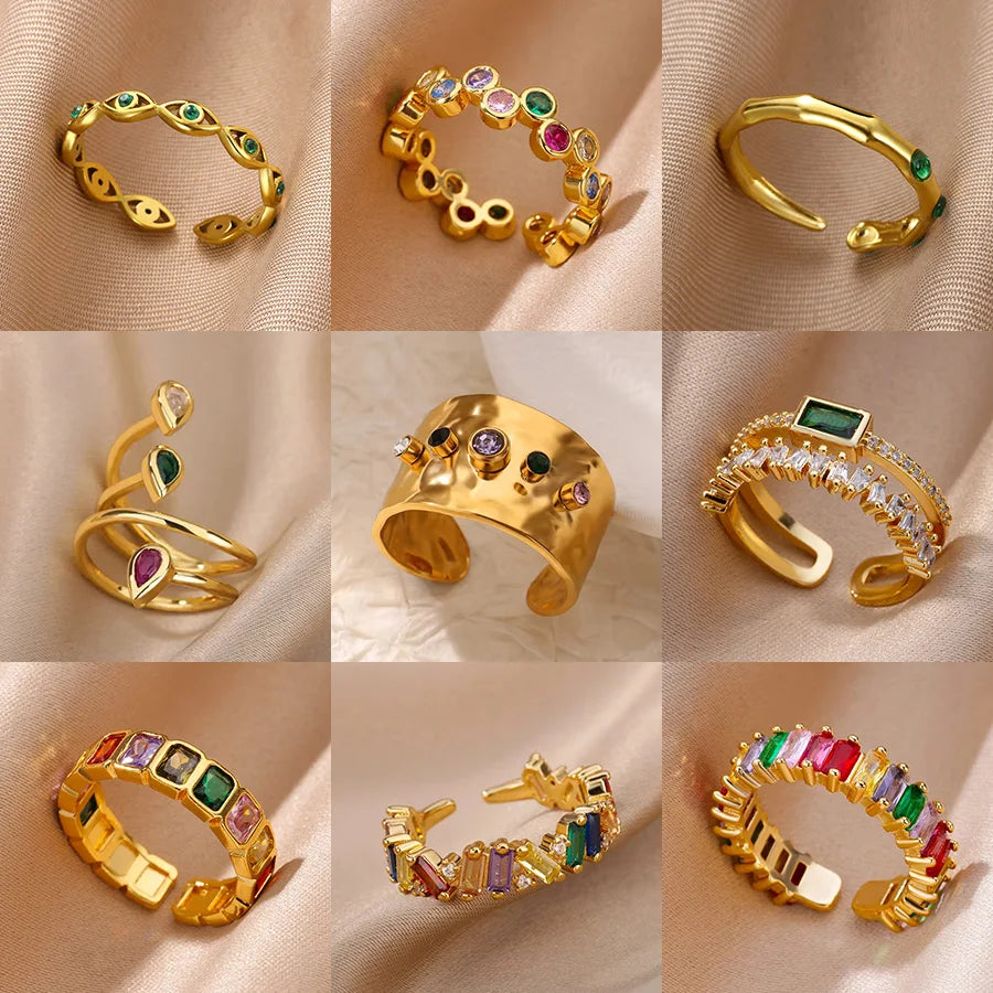 Aurora Shine Gold Ring
