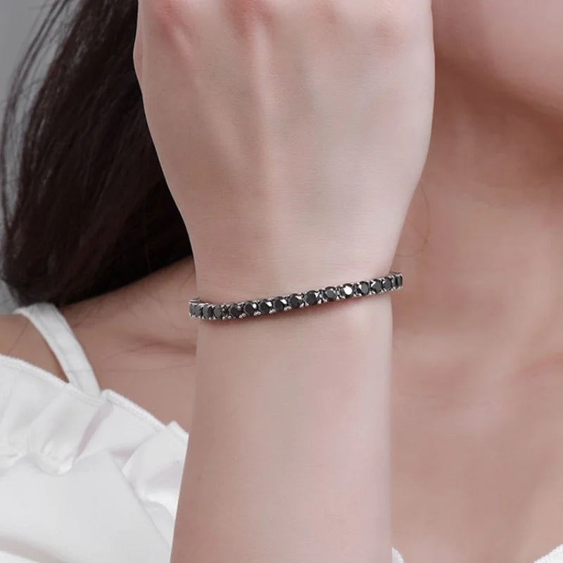 Charmé Black Tennis Bracelet