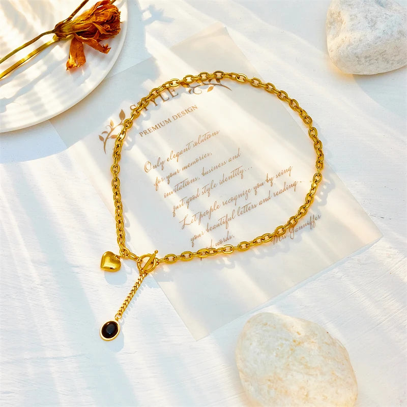 Onyx Love Necklace