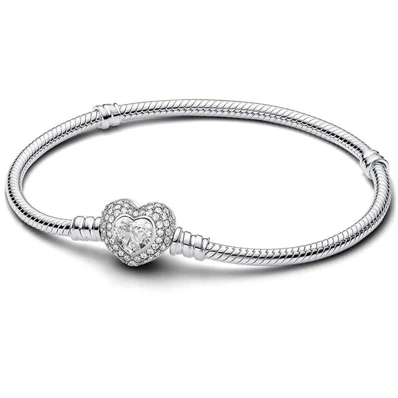925 Silver Romantic Heart Bead