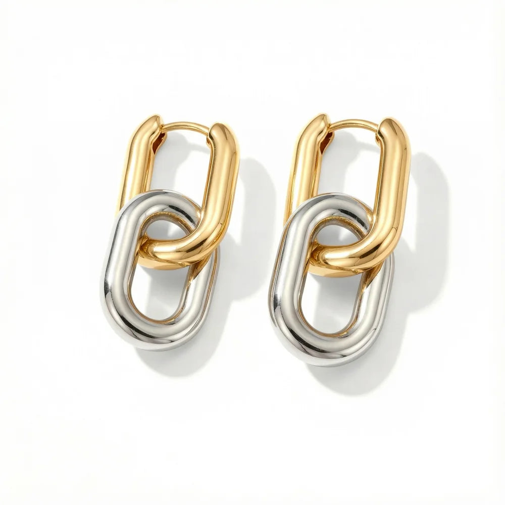 GeoGlow U-Hoop Earrings