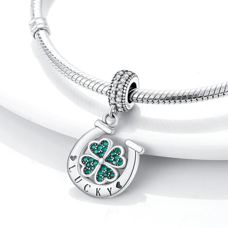 Lucky Aura Four-Leaf Clover Bead