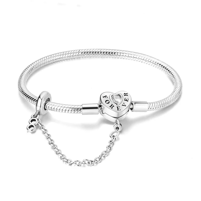 Sterling Glow Heart Bracelet