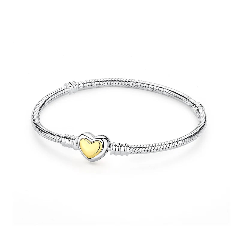 Sterling Love Clip Bracelet