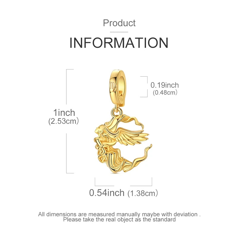 Golden Zodiac Sterling Silver Charm