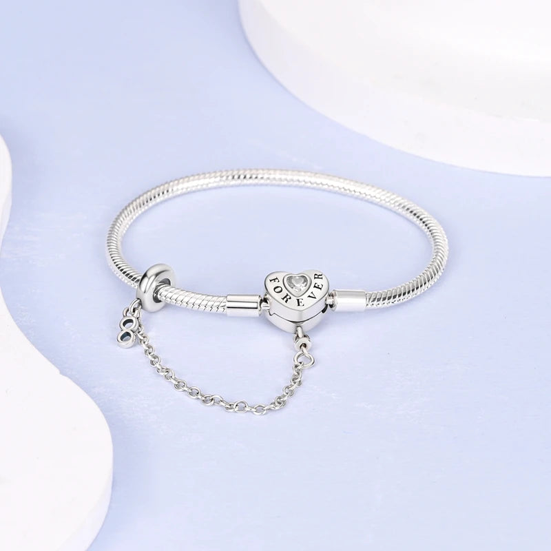 Love Lock Safety Chain Bracelet