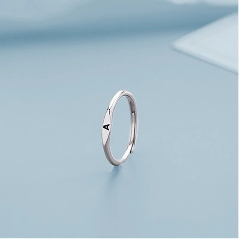 Silver Alphabet Ring