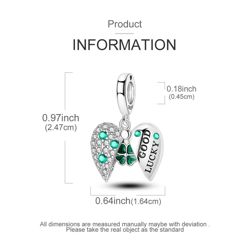 Lucky Aura Four-Leaf Clover Bead
