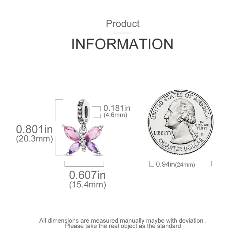 Original 925 Silver ButterflyGlow Charm