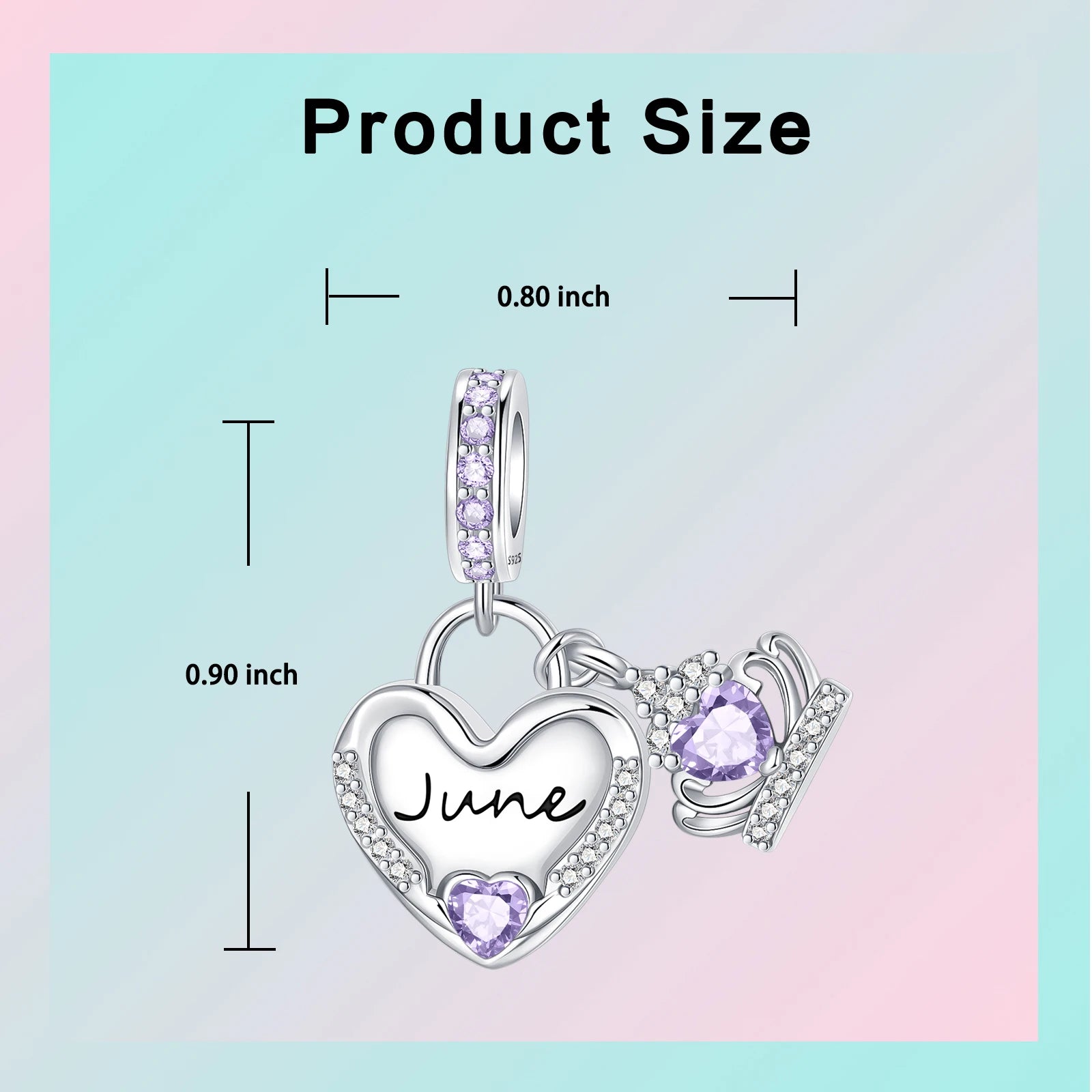 Timeless Spark 925 Birthstone Month Charm
