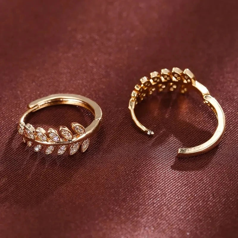 LumiLeaf Hoop Earrings