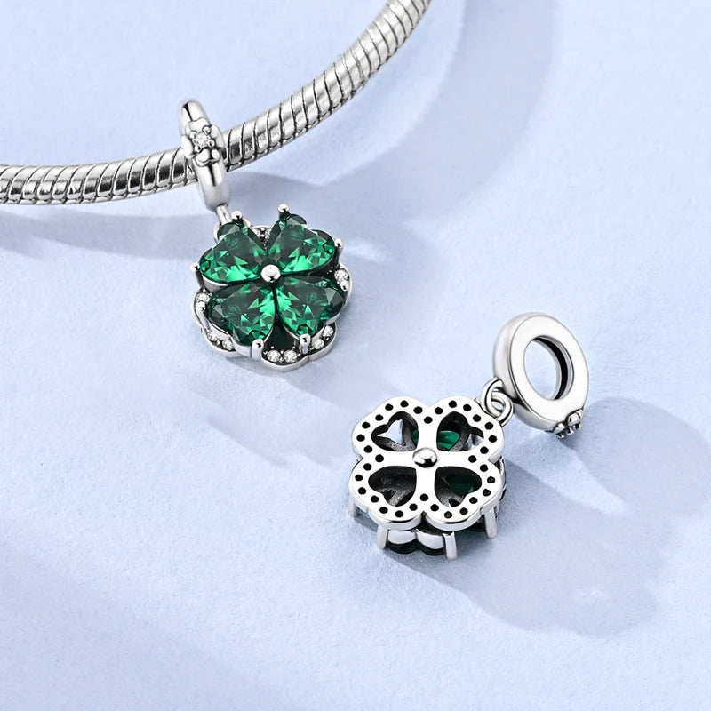Lucky Aura Four-Leaf Clover Bead