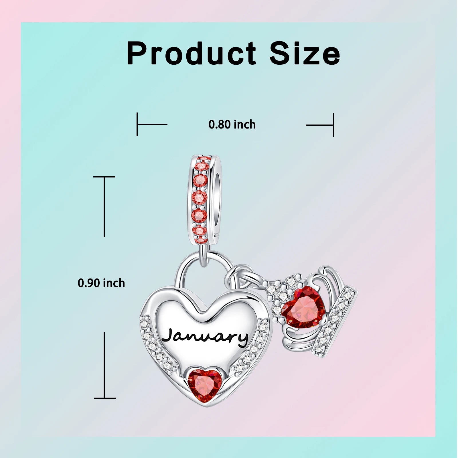 Timeless Spark 925 Birthstone Month Charm