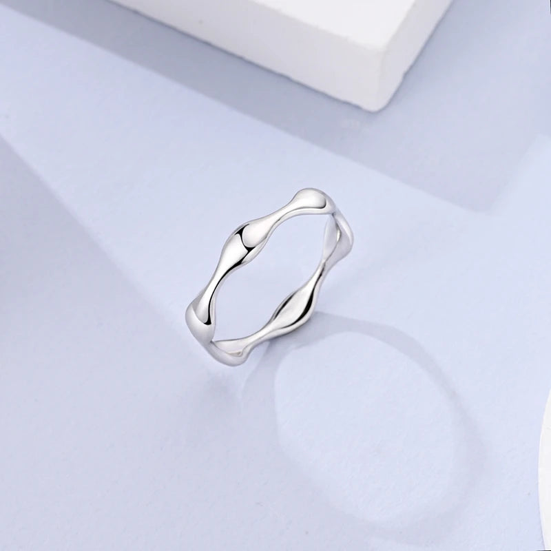 925 Sterling Silver Liquid Droplet Ring
