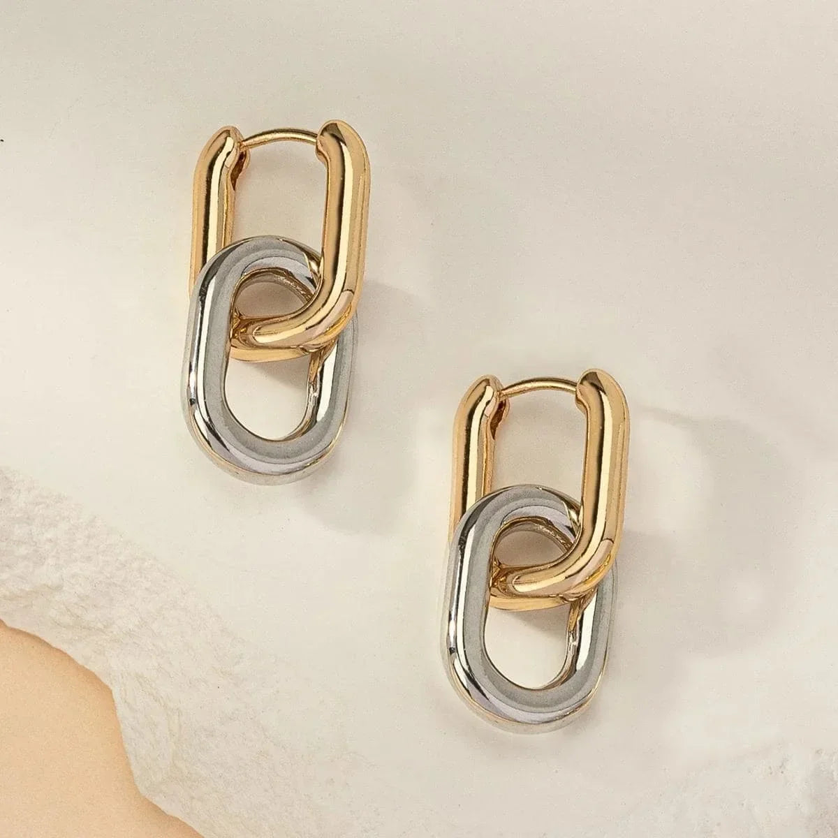GeoGlow U-Hoop Earrings