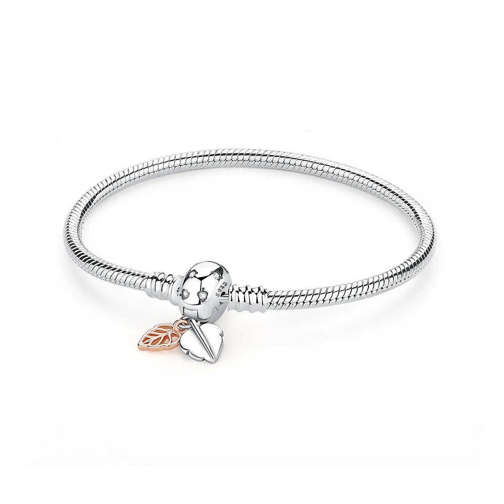 Sterling Love Clip Bracelet