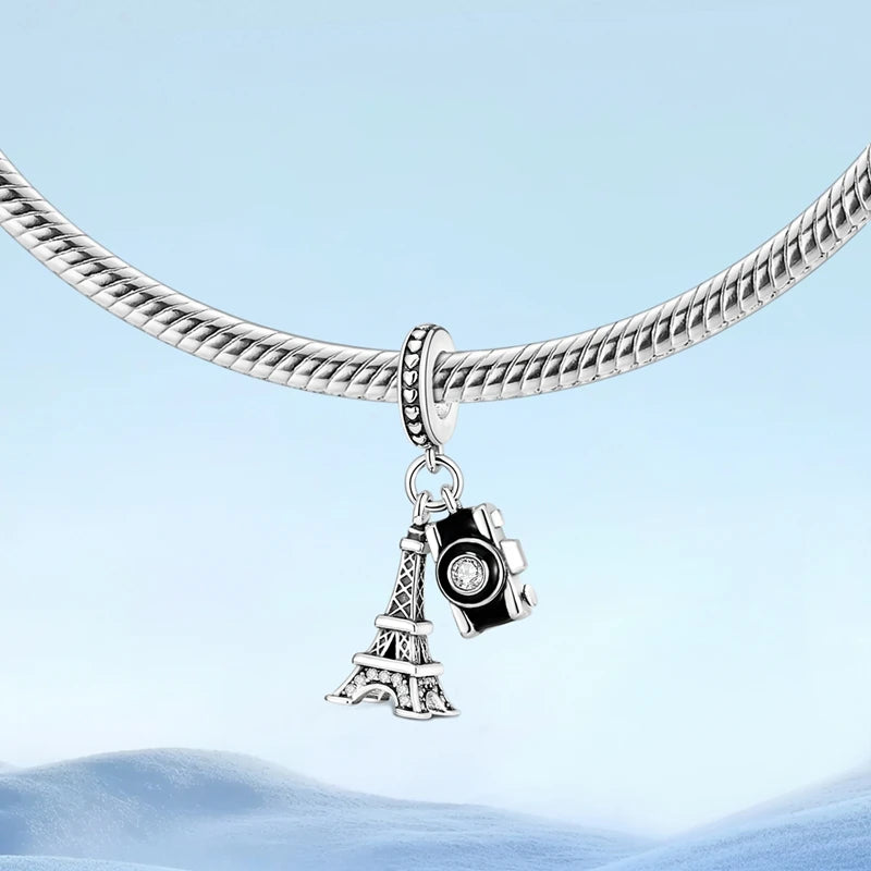 Travel Charm Silver Bracelet