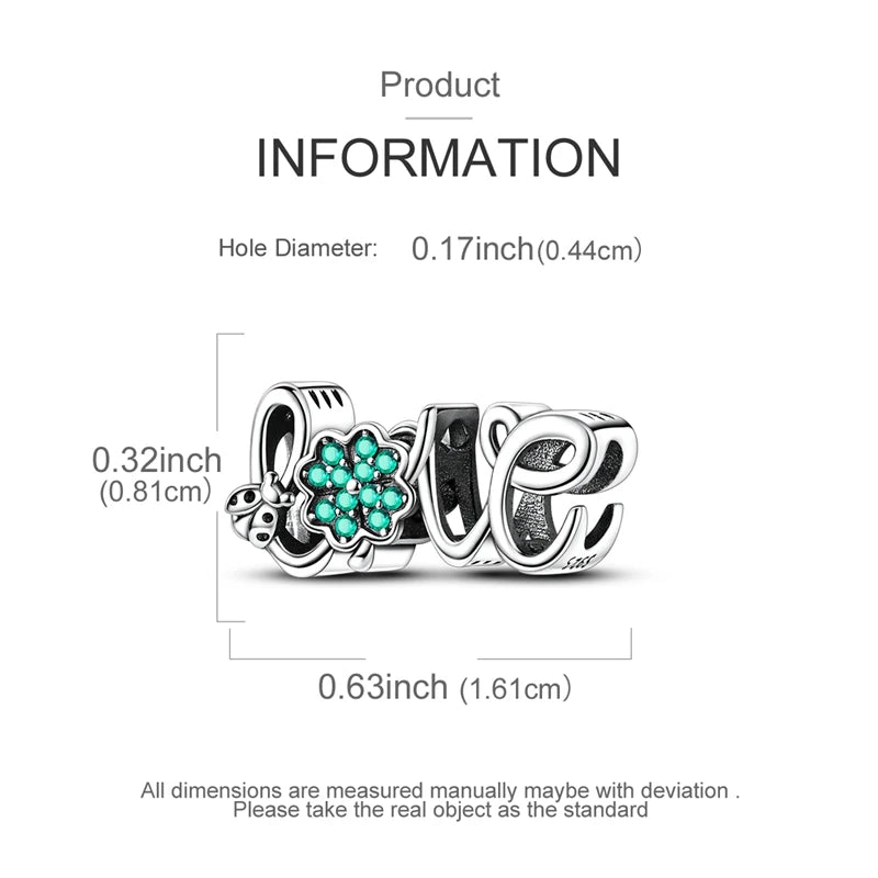 Lucky Aura Four-Leaf Clover Bead