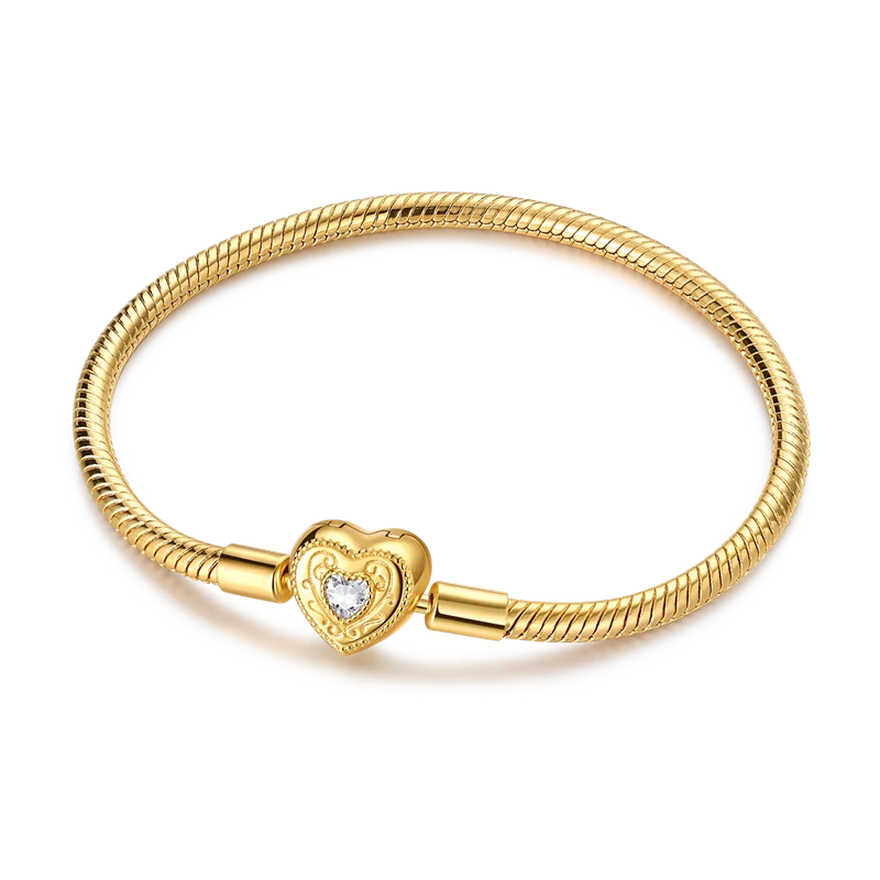 Sterling Glow Heart Bracelet