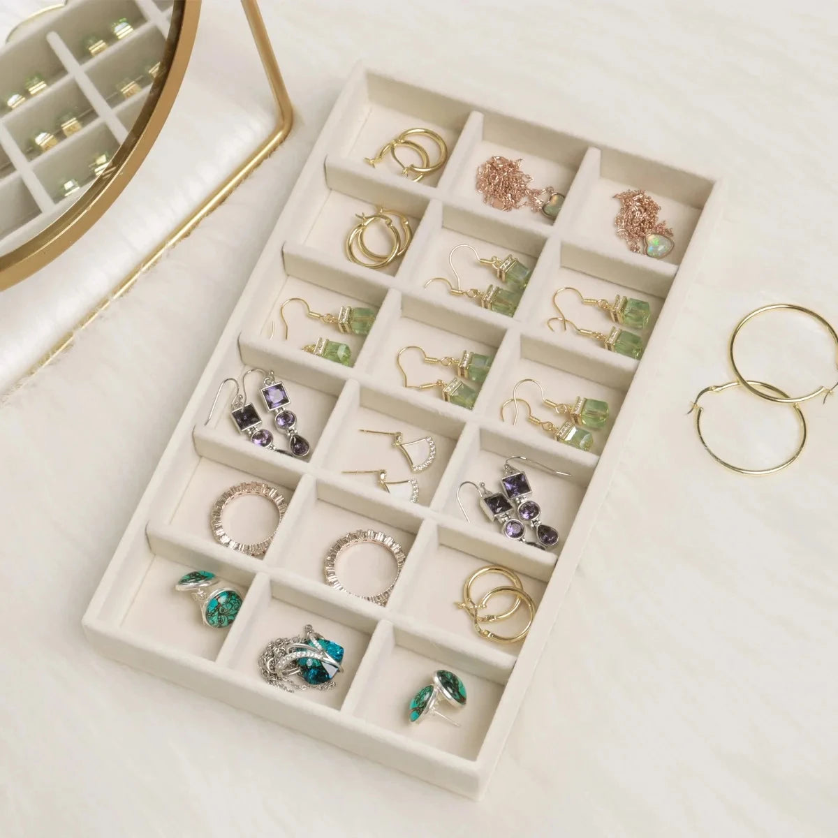 Luxury Velvet Jewelry Organizer