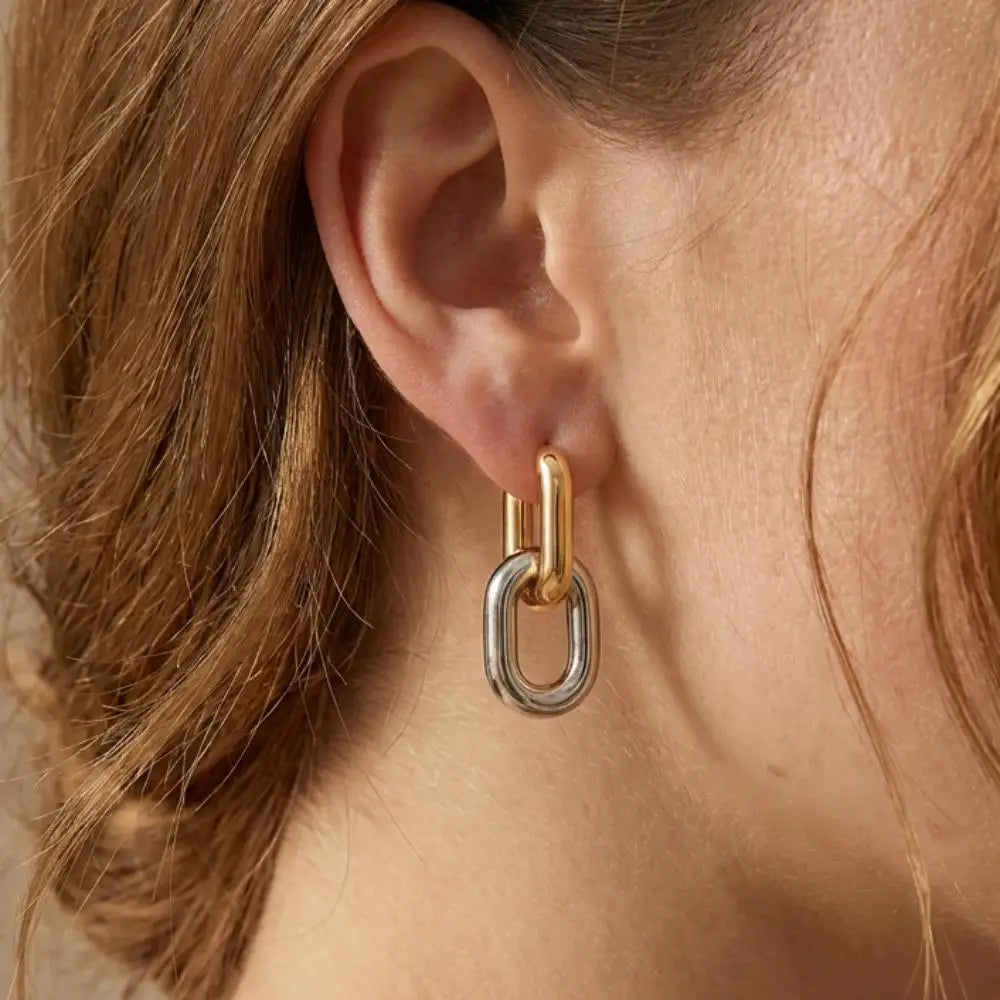 GeoGlow U-Hoop Earrings