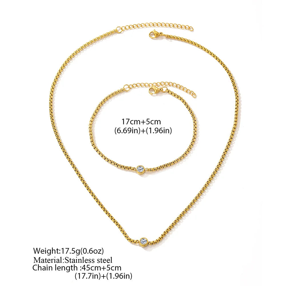 Amara Beaded Zircon Jewelry Set