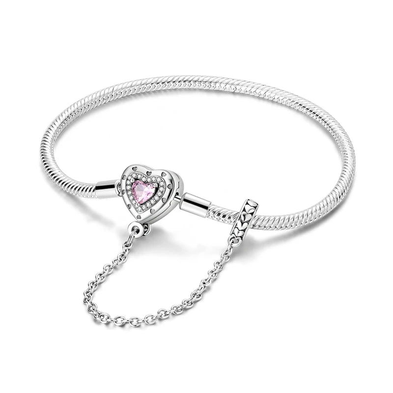 Sterling Glow Heart Bracelet