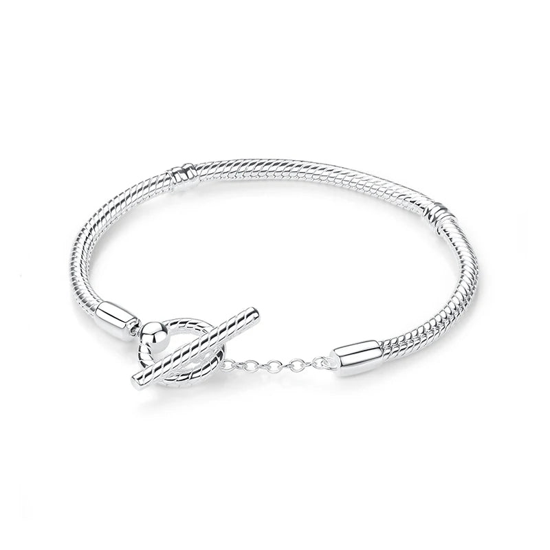 Sterling Love Clip Bracelet