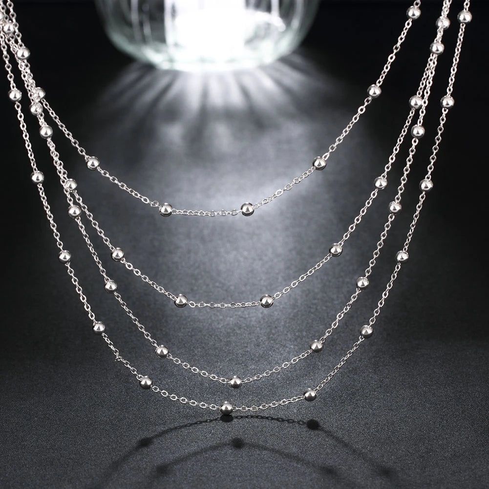 Sterling Silver Smooth Bead Chain Necklace