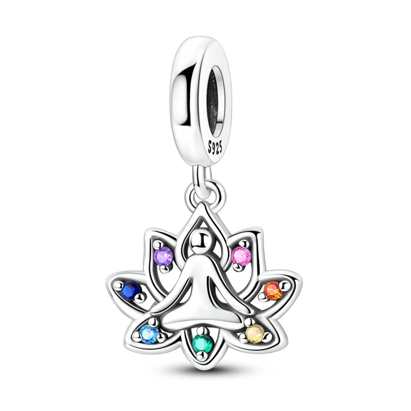 925 Sterling Silver Lotus Serenity Charm
