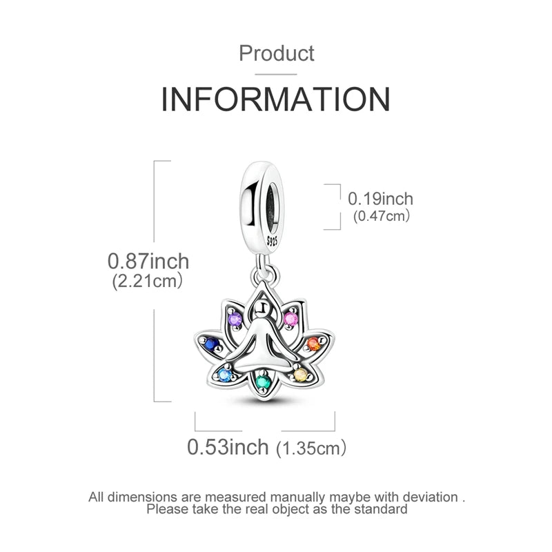 925 Sterling Silver Lotus Serenity Charm