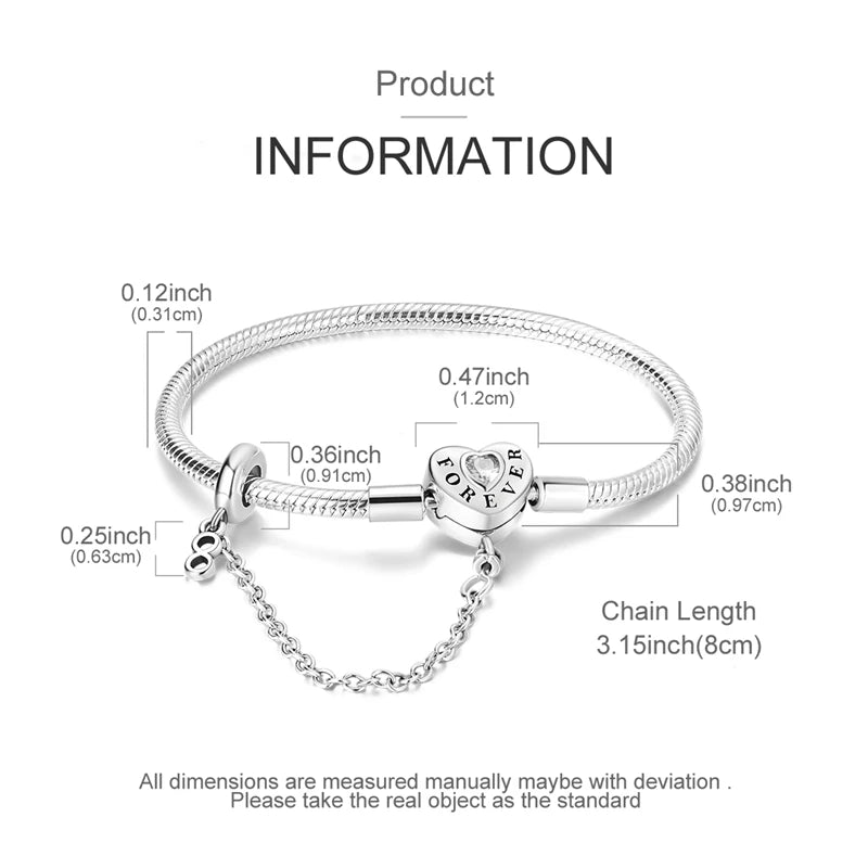 Love Lock Safety Chain Bracelet