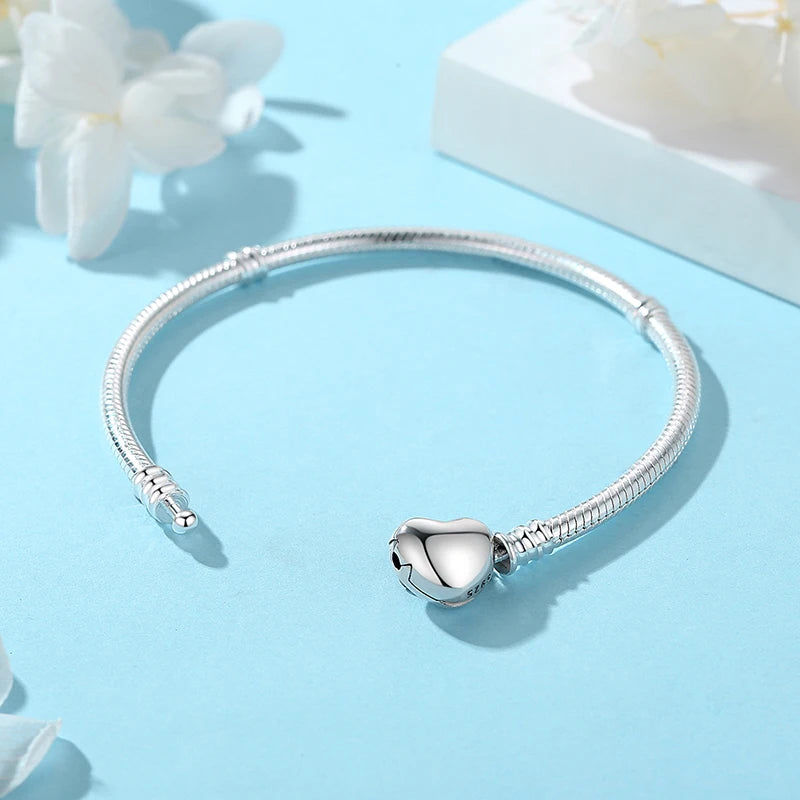 Sterling Love Clip Bracelet